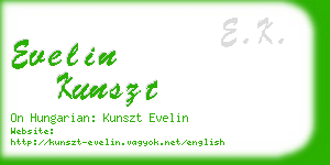 evelin kunszt business card
